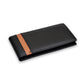 Black with Brown stripe All in ONE Expendable Faux Leather Cheque Book Holder - Document Holder
