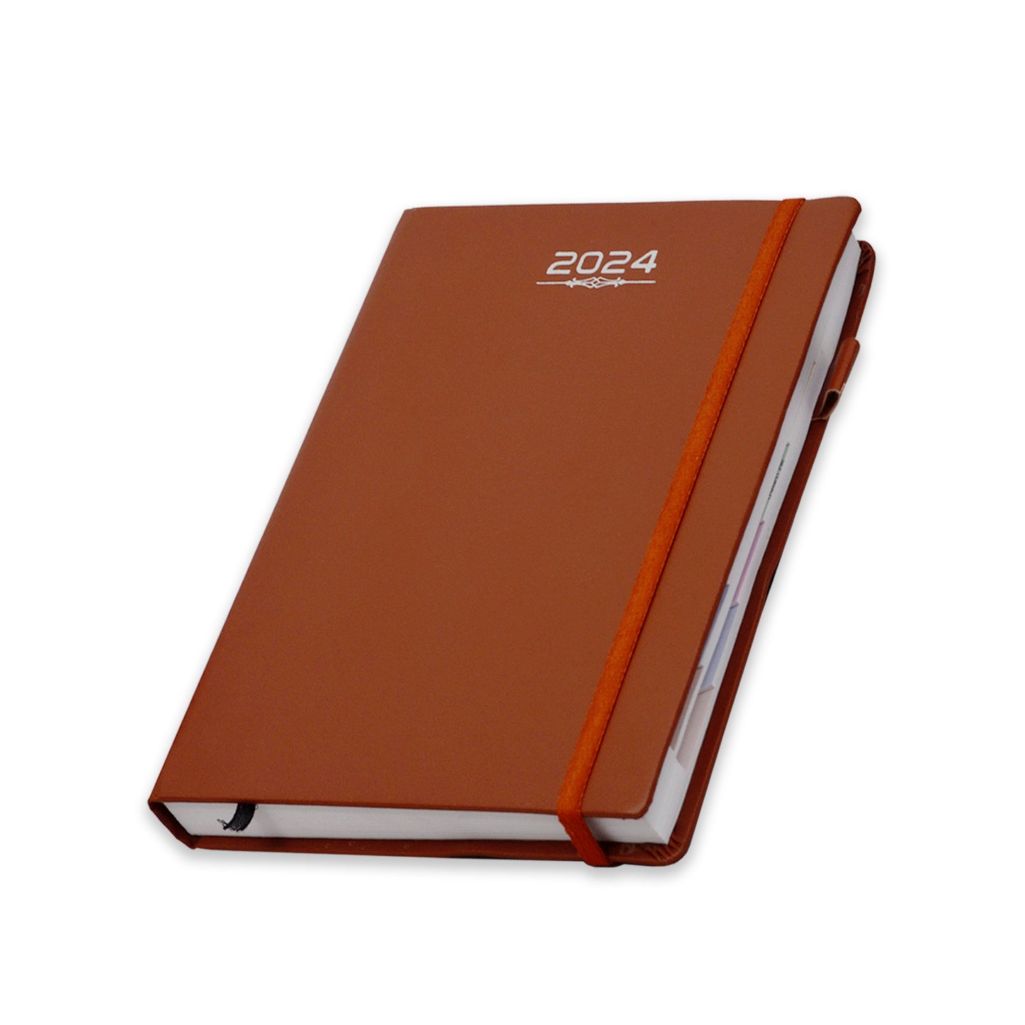 New Year Diary 2024 l Brown Executive Diary with Monthly & Year Planner