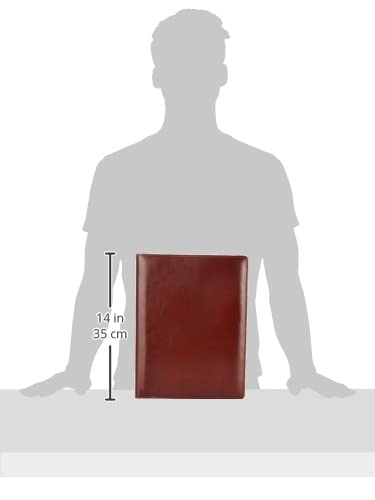 Executive Brown File Document Holder with Multiple Pockets and Zip Closure