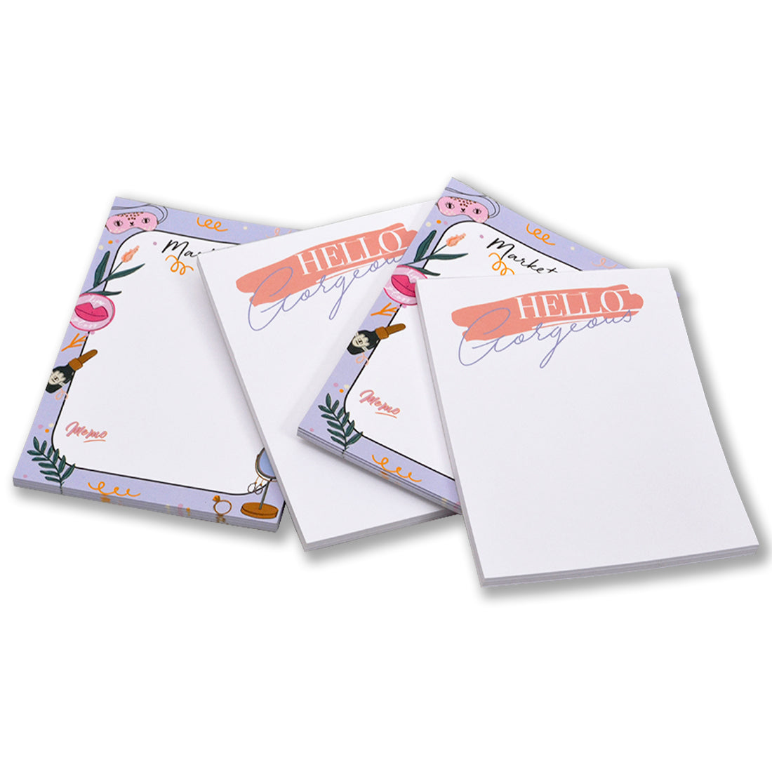 To Do List Notepad, Notes, to-Do’s, to-Buy, Priorities Memo Pad for Shopping Lists, Reminders and appointments Set of 4 Writing Pads