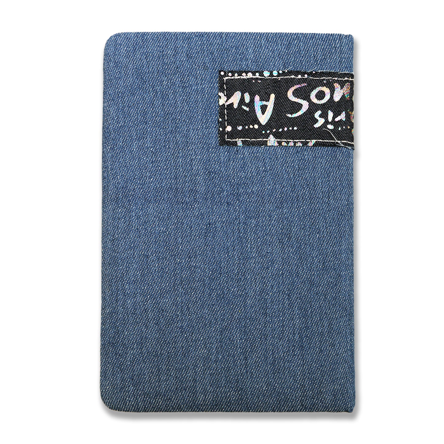 A5 Denim Diary with Front Pocket & Cute Bookmark | Hardbound Ruled Notebook 156 Pages 70 GSM Bleed Free Paper | Fabric Cover Journal for Writing, Notes | Gift for Men Women | Office Travel Diary