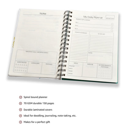 DAILY Today Planner Routine Diary | Undate Planner | Daily To Do List A5 150 pages