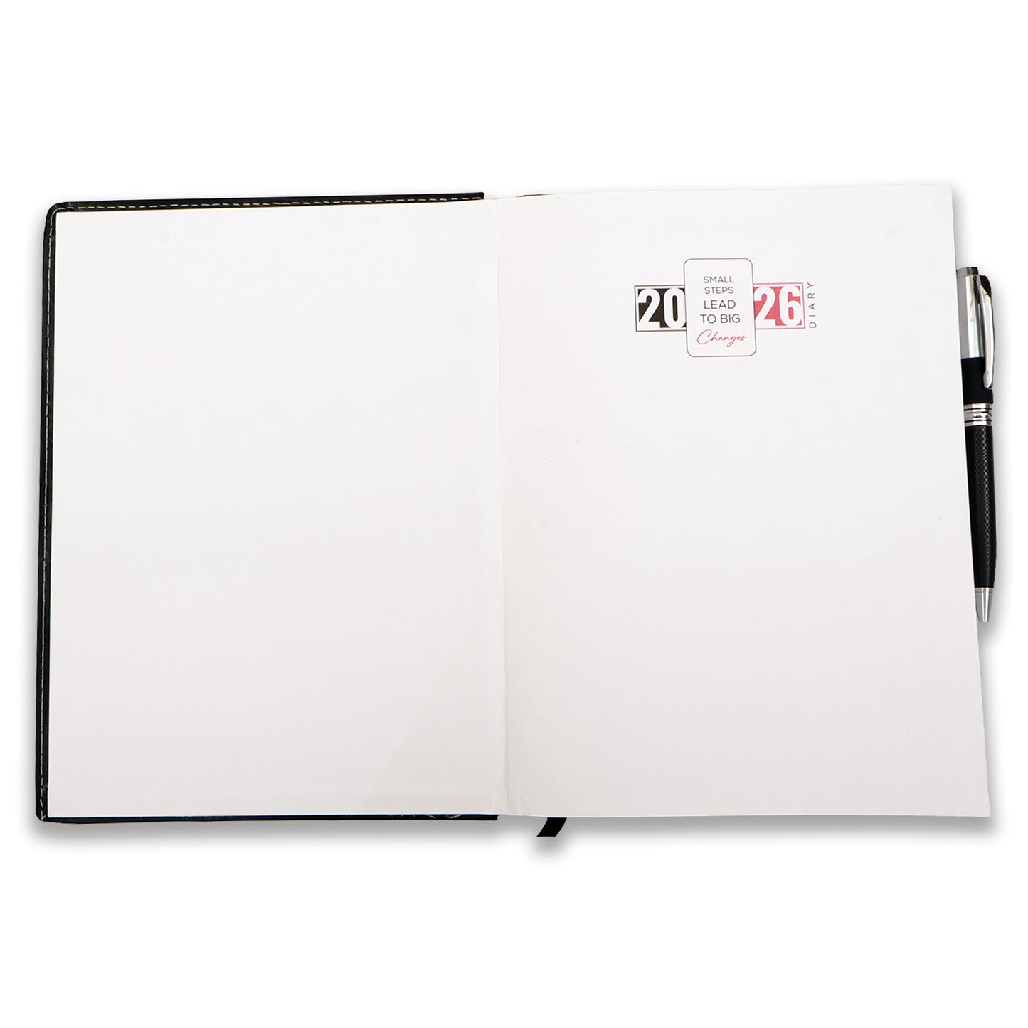 Black Diary 2026 Ruled Notebook
