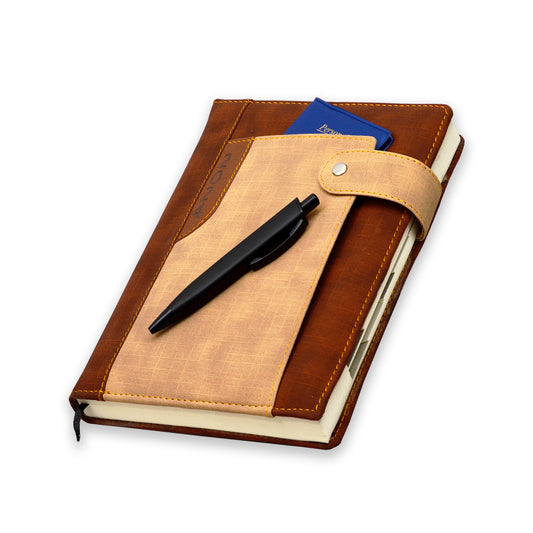 Stylish PU Leather Cover Folder Diary/Organiser "Professional Executive Corporate New Year 2024 Folder Diaries with pen.