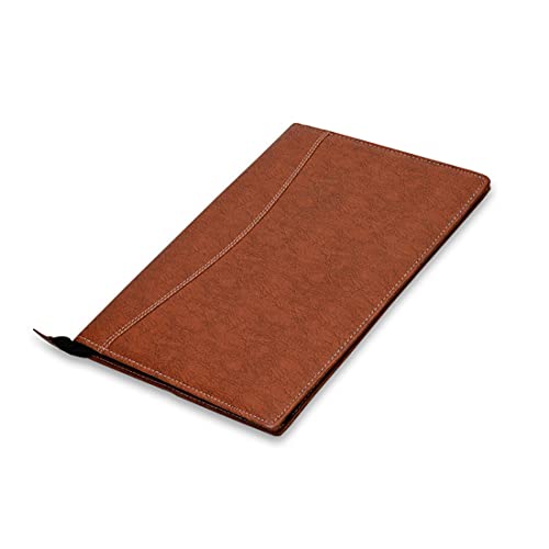 Brown Leatherette Material Professional File Folder for Certificates and Documents with 20 Leafs (Approx.)