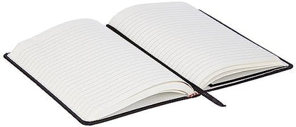 Classic Notebook, 240 Pages, Hardcover, Line Ruled Pages, Black, 5.5 x 8.25-Inch