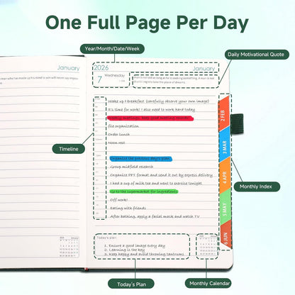 Dated 2026 Planner Daily Weekly & Monthly Journal