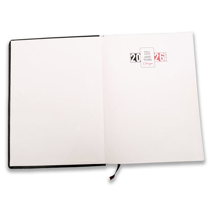 Black Dated Diary 2026 to Do List Planner