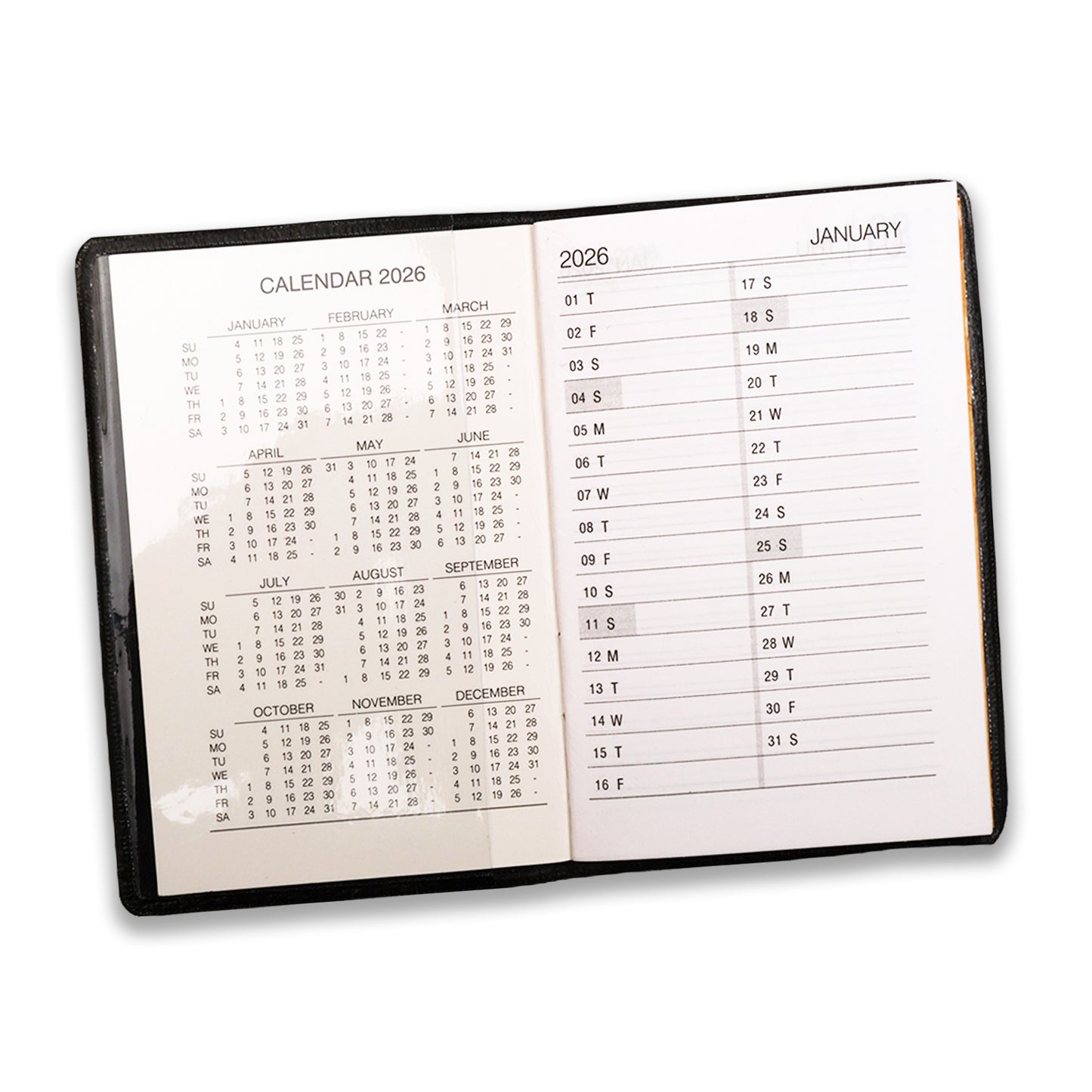 2026 Dated Pocket Diary Mini Daily Planner|Agenda|Calendar Organizer with 12 Monthly Tabs