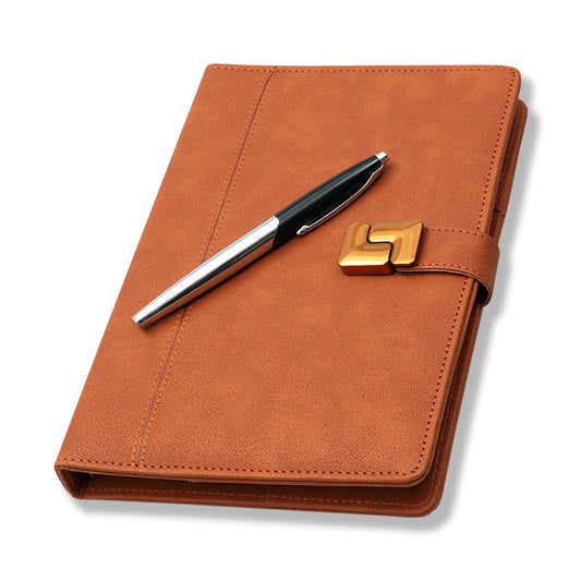 Brown Undated Faux Leather Diary | Daily Planner