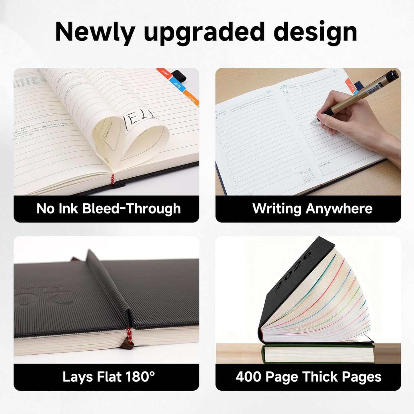 2026 Planner A5 Weekly and Monthly Daily Calendar with Thick Paper, One Full Page Per Day Planners from Jan. 2026 - Dec. 2026
