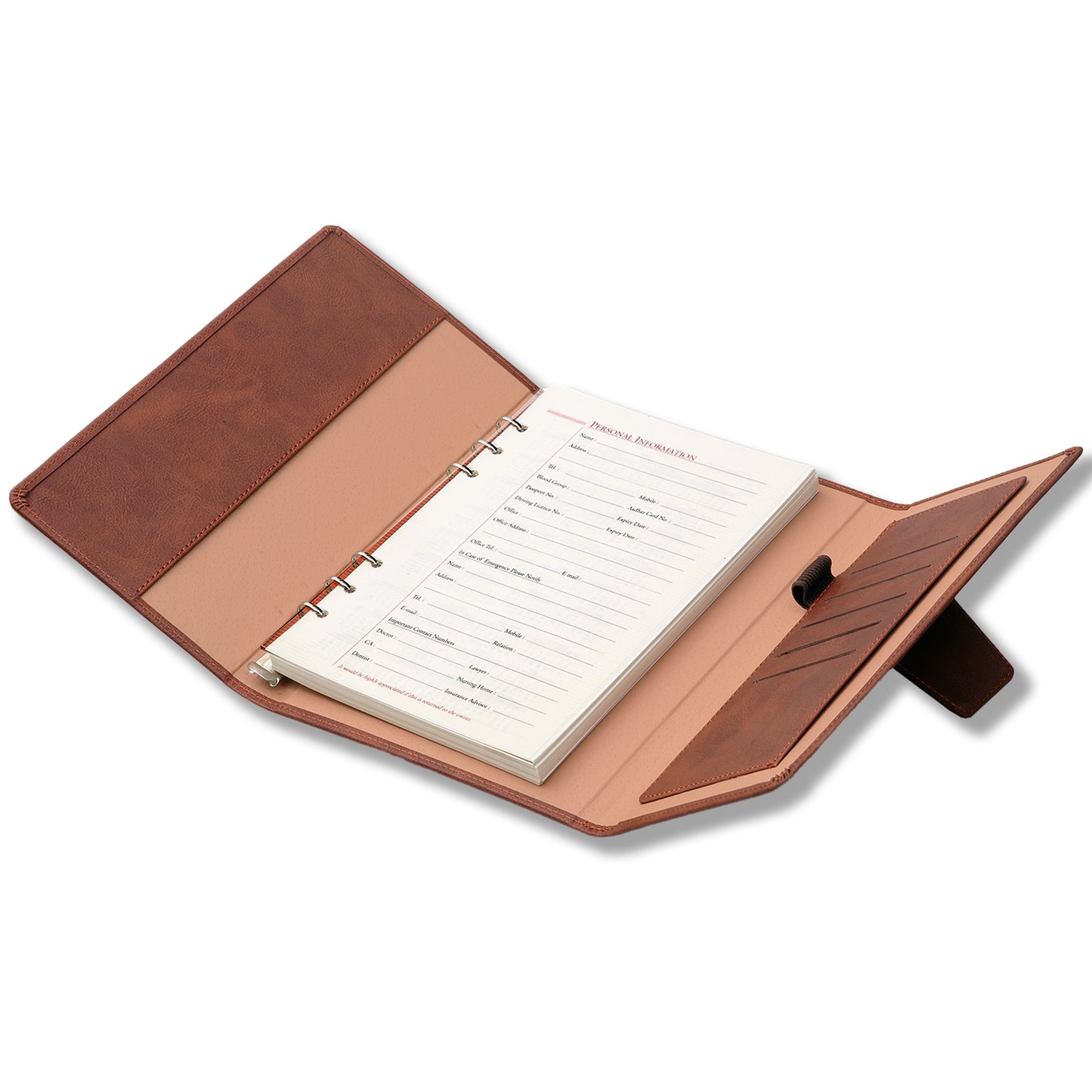 Faux Leather Undated Business Planner Journal