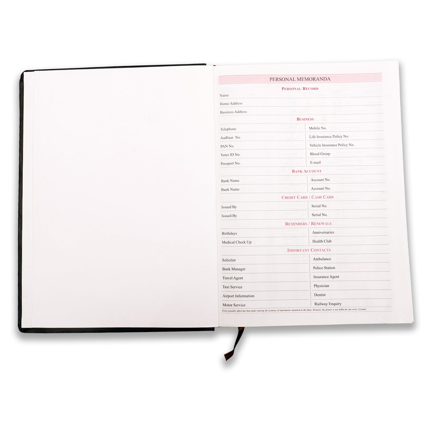 Black Dated Diary 2026 to Do List Planner