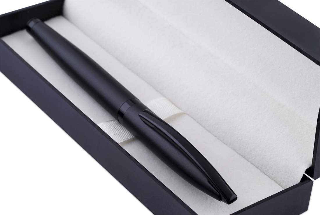 Black Elegant Metallic Collection Roller Ball Point Pen Gift Local Stationery with Box
