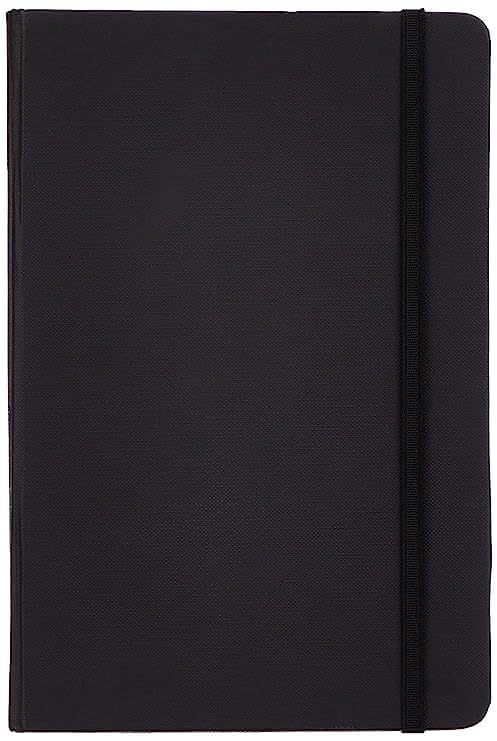 Black Unruled Journal | Daily Diary | Hardcover notebook with Elastic lock | 240 Pages | 80 Gsm Paper