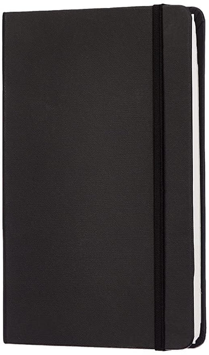 Black Unruled Journal | Daily Diary | Hardcover notebook with Elastic lock | 240 Pages | 80 Gsm Paper
