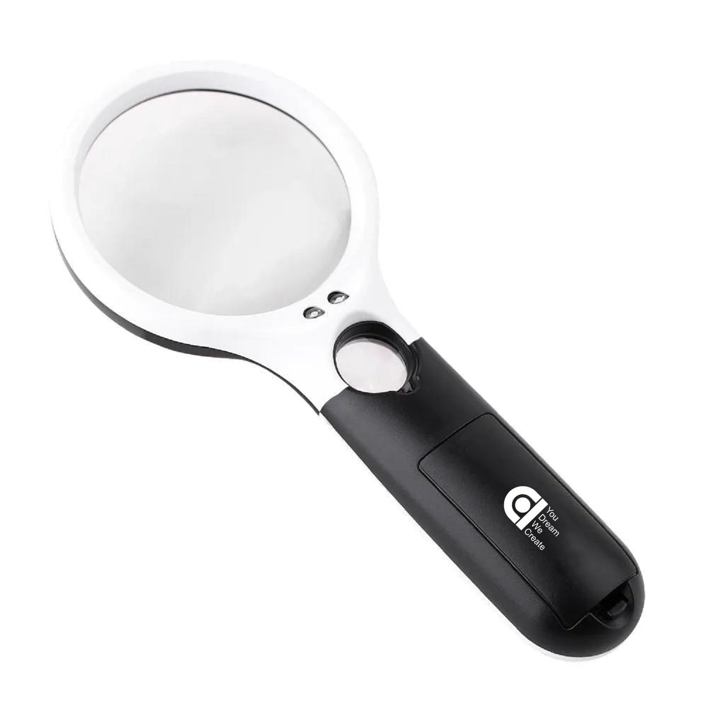 Magnifying Glass with 3 Led Light 3X & 45X Big Size Zoom Lenses for Seniors, Book and Newspaper Reading, Eyelash Extensions Magnifier Glass (Black and White)