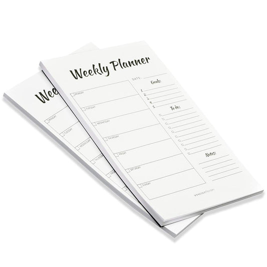 Weekly Goal Planner to do List Pad School Personal Notes Notepad 50 Easy Tear Off Sheets Each Set of 2 Writing Pads.
