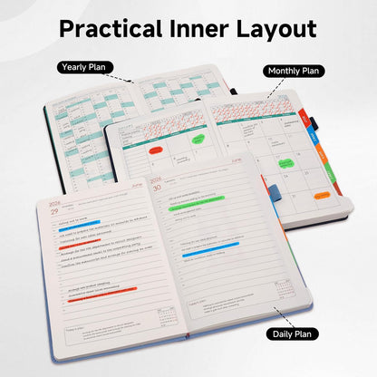 2026 Planner A5 Weekly and Monthly Daily Calendar with Thick Paper, One Full Page Per Day Planners from Jan. 2026 - Dec. 2026