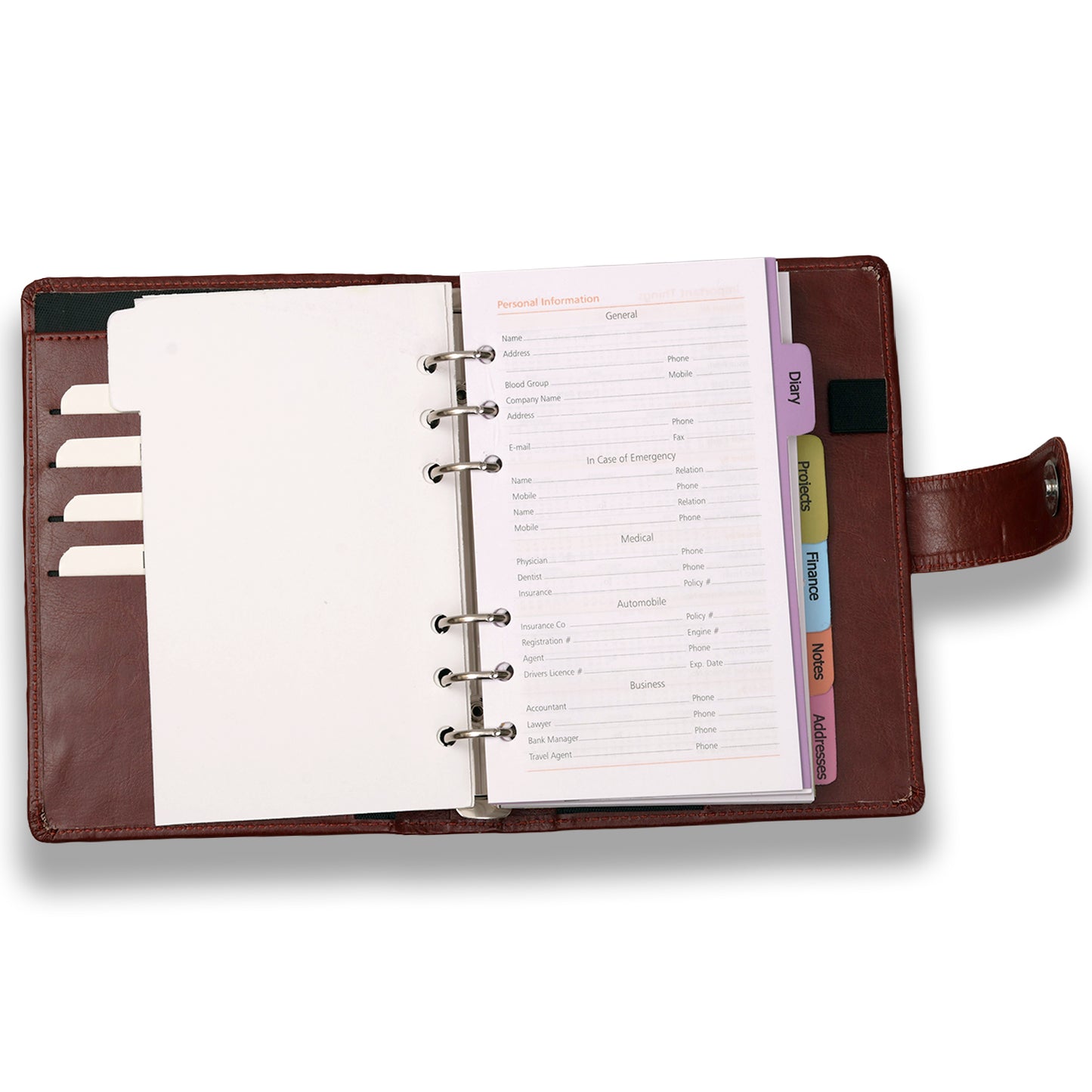 Leather Diary Organizer