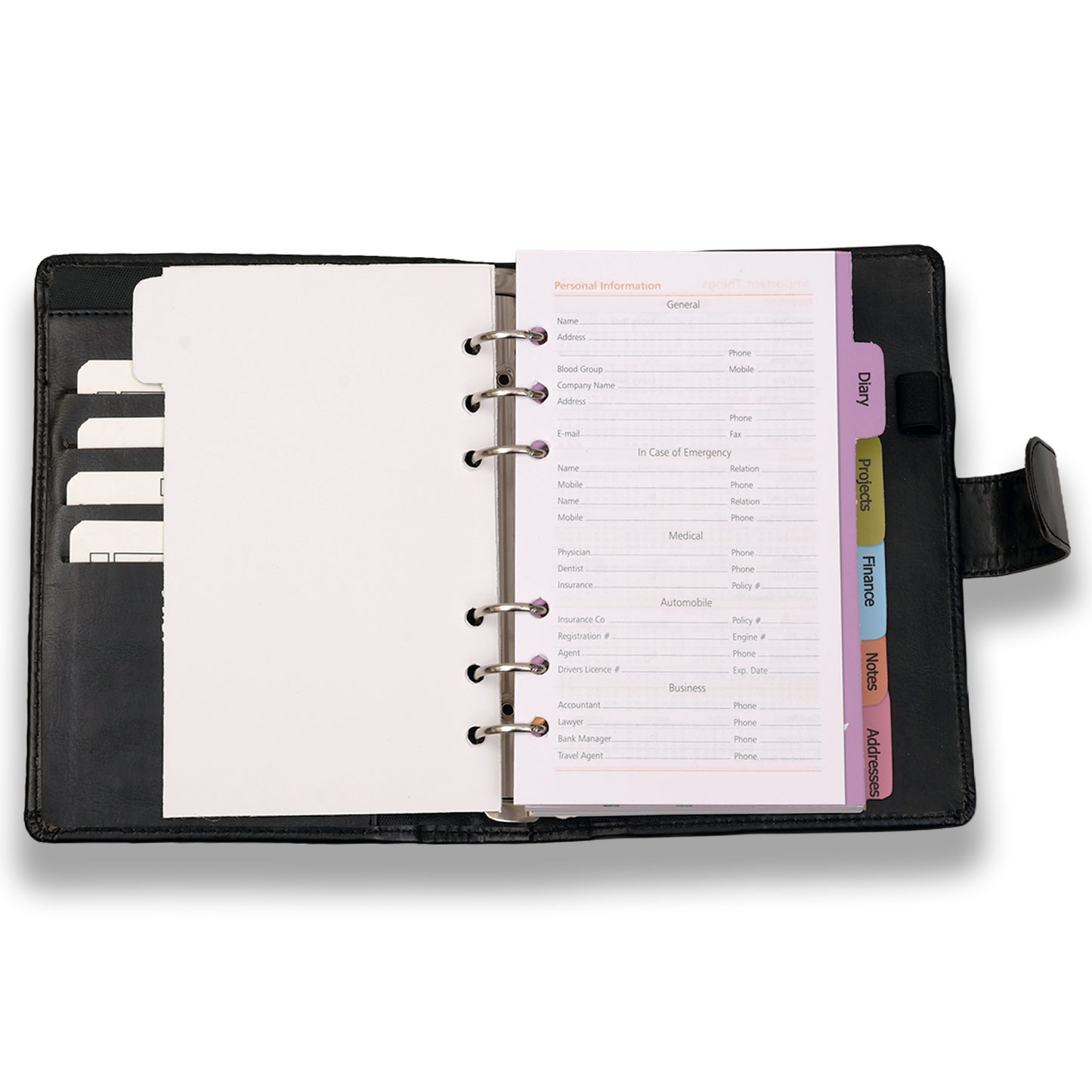 Faux Leather Organizer Diary