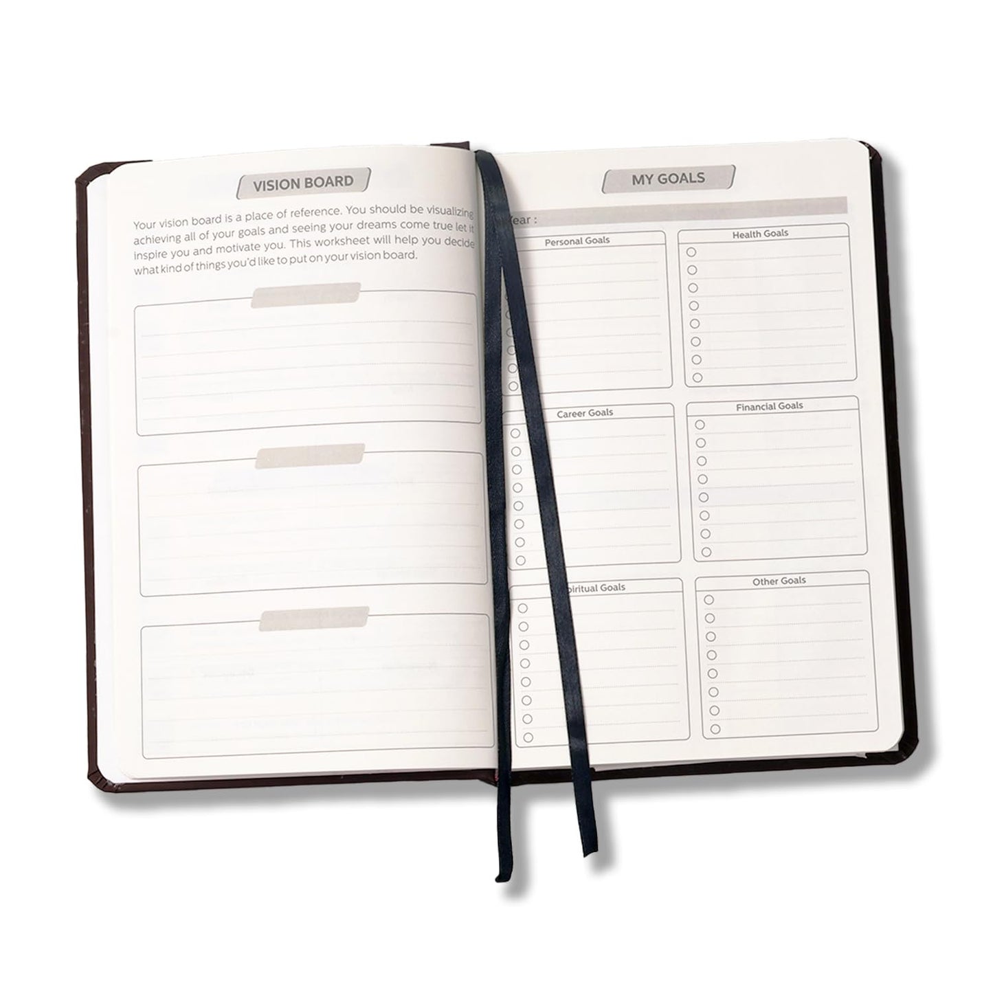 Undated Black Planner with Stickers