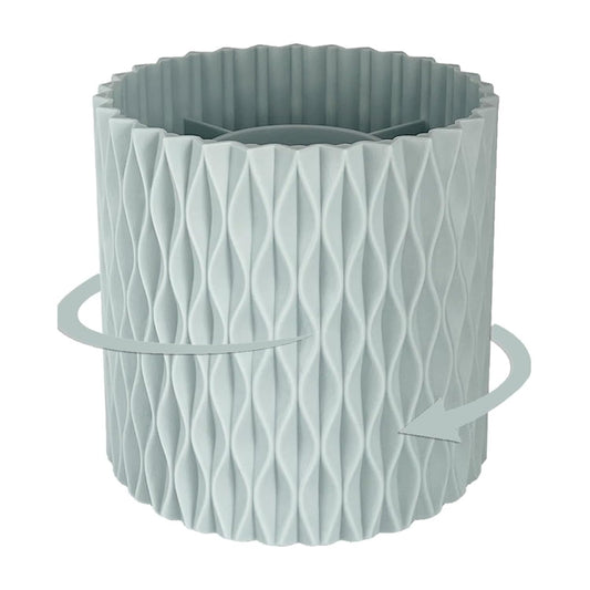 Blue Pen Holder for Desk, 360 Degree Rotating Desk Organizer with 5 Compartments, Pen Pencil Makeup Brush Holder, Cosmetics Lipsticks Pen Organizer for Home Office School