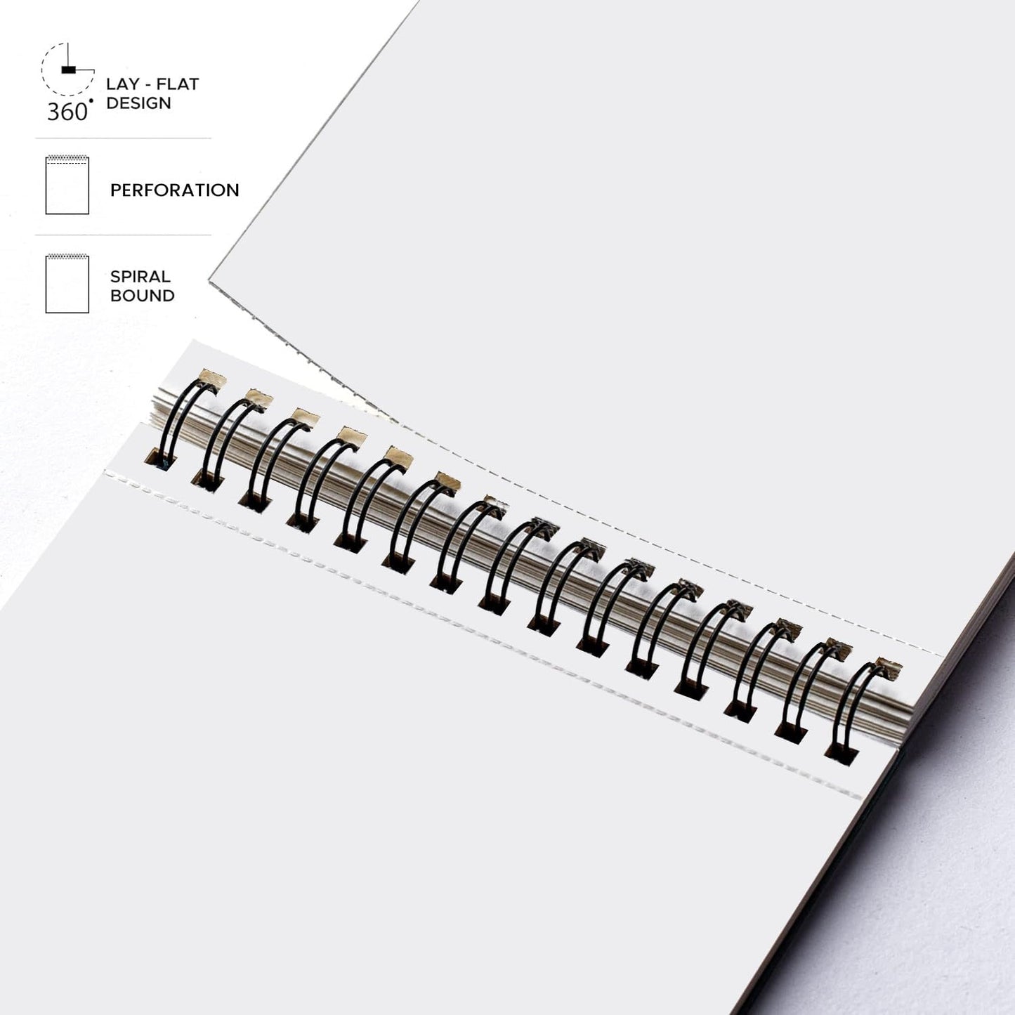 Sketch Book 20cm x 29cm, 1-Pack, 25 Sheets Spiral Bound Art Sketchbook,160gsm Artist Drawing Book Paper Painting Drawing Writing Sketching Pad for Kids Adult Teens Girls Boys