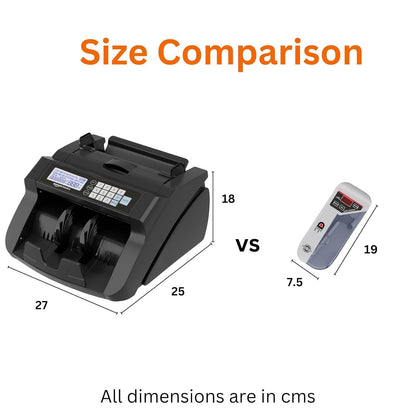 Portable LED Display Mini Note Counting Machine for Home, Office, Business | Indian Currency/Cash Counting Machine | UV/WM Function |Auto-shutoff | White