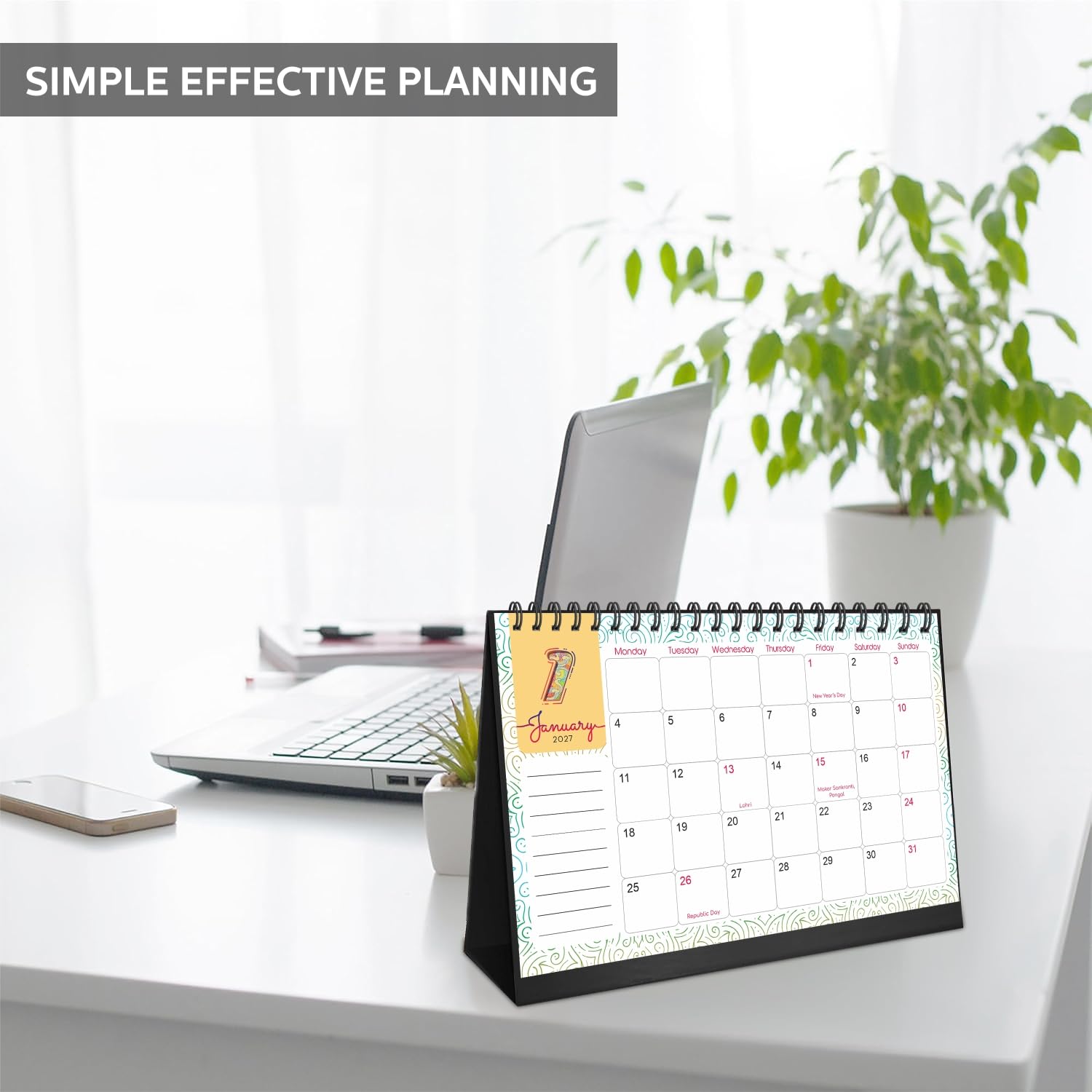 Desk Dated Calendar 2027
