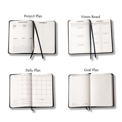 A5 Brown Productivity Planner Kit