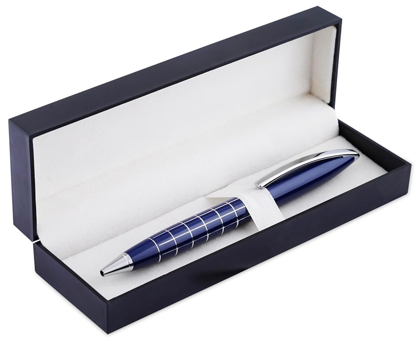 Premium Ballpoint Pen with Case for Office, Home and Gifting (Blue Body, Blue Ink)