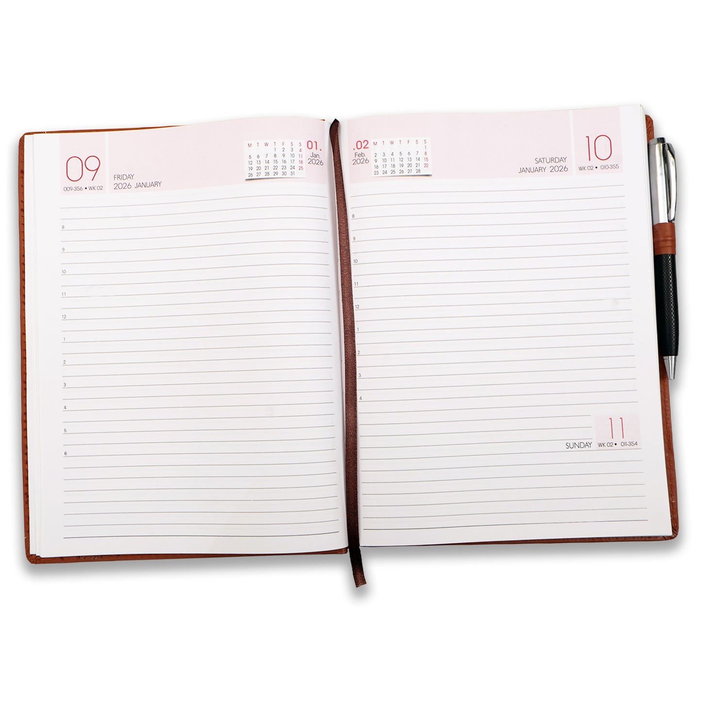 Brown 2026 Dated Appointment Book & Planner Journal Diary