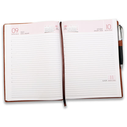 Brown 2026 Dated Appointment Book & Planner Journal Diary