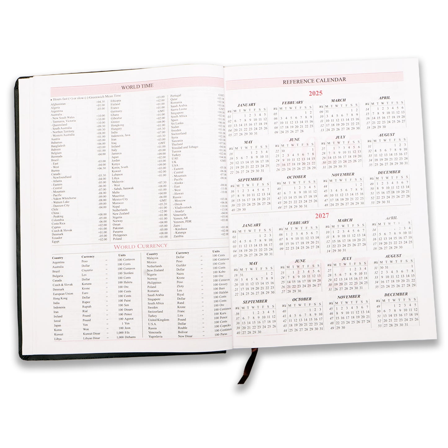 Black Dated Diary 2026 to Do List Planner