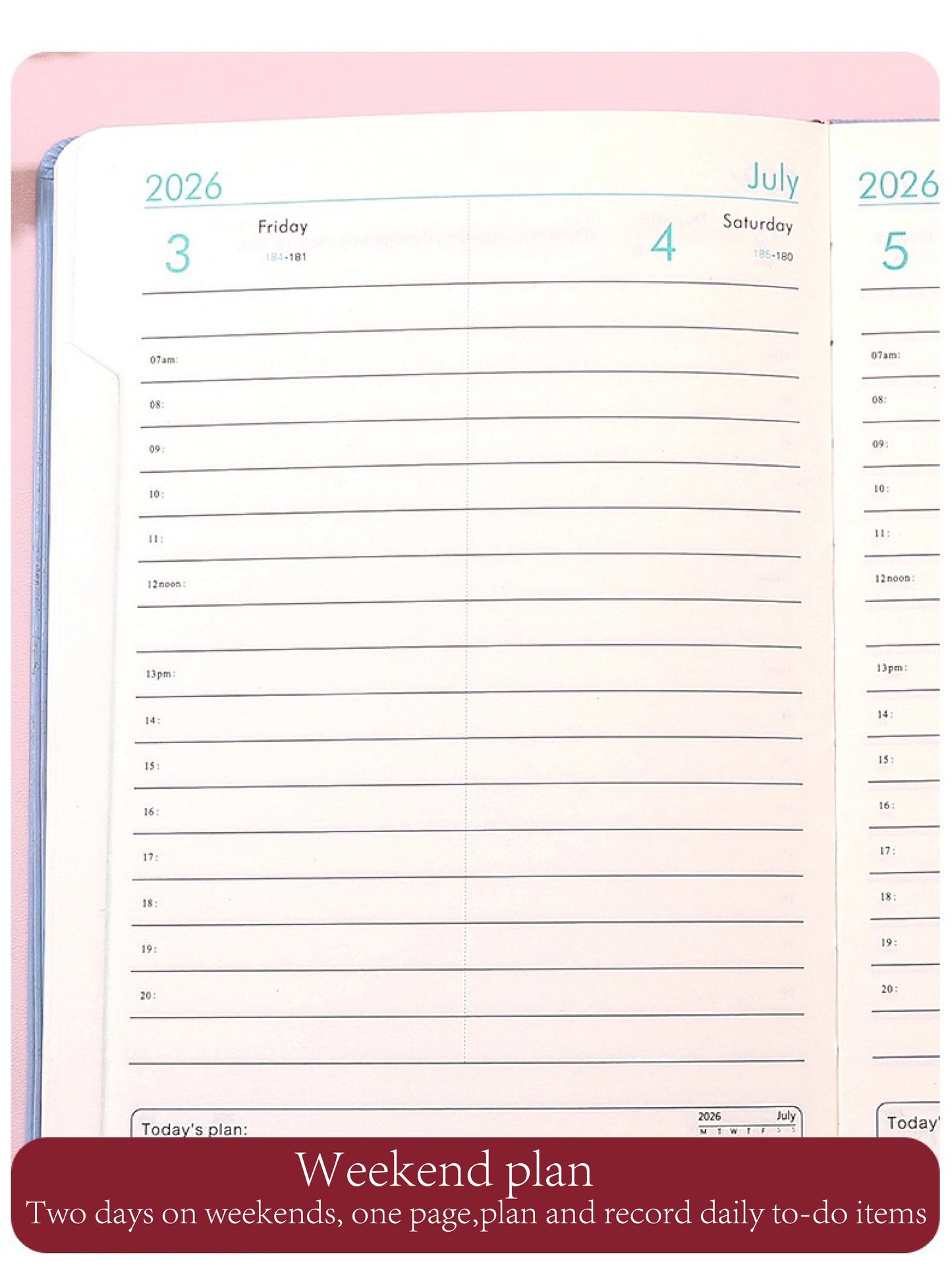 A5 2026 Planner Daily Calendar Weekly to Do List Notebook with Goal & Habit Tracker Organizer, A5 Weekly Planner Notebook