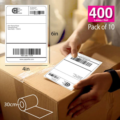 70gsm Thermal Label Printer Paper (4" x 6" Pack of 10)