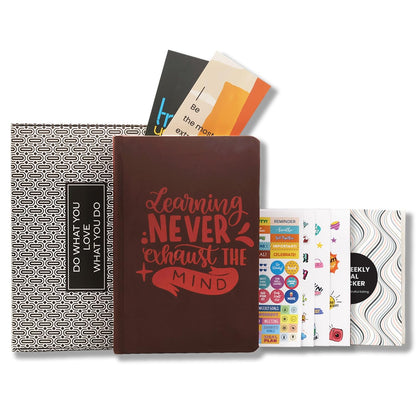 A5 Brown Productivity Planner Kit