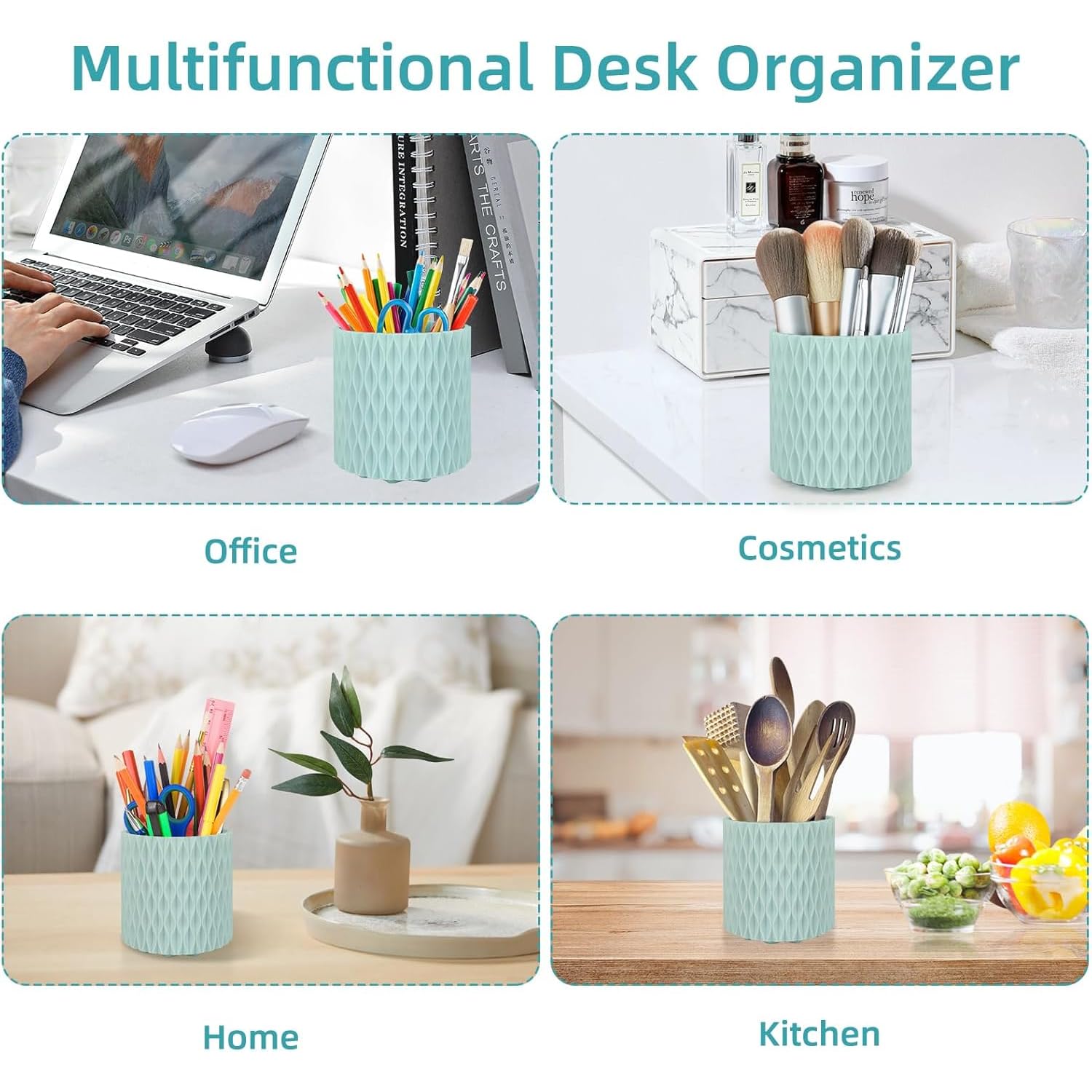 Blue Pen Holder for Desk