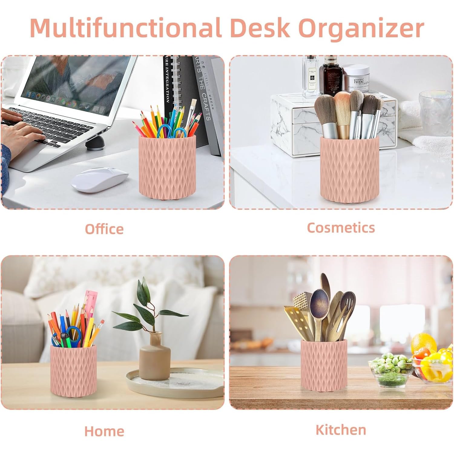 Pink Pen Holder for Desk