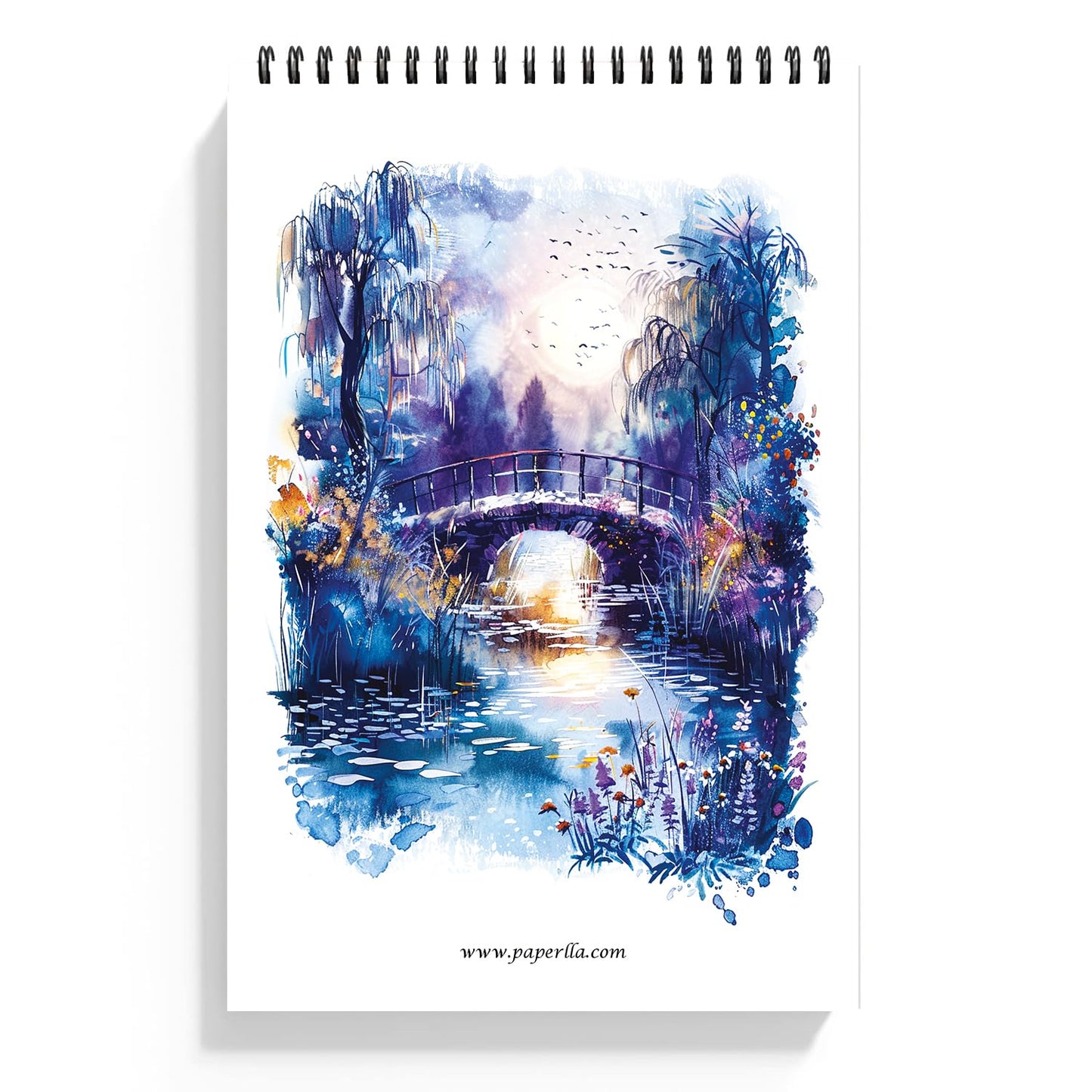 Artist Watercolor Book A5 – Heavy-Duty 300 GSM Bleed-Free Paper, 24 Perforated Pages, Wire-O Bound Lay-Flat Sketchpad for Mixed Media & Travel Sketching