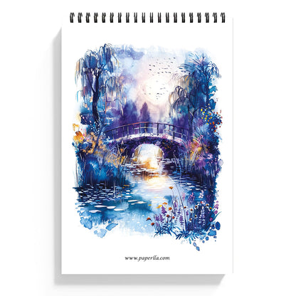 Artist Watercolor Book A5 – Heavy-Duty 300 GSM Bleed-Free Paper, 24 Perforated Pages, Wire-O Bound Lay-Flat Sketchpad for Mixed Media & Travel Sketching