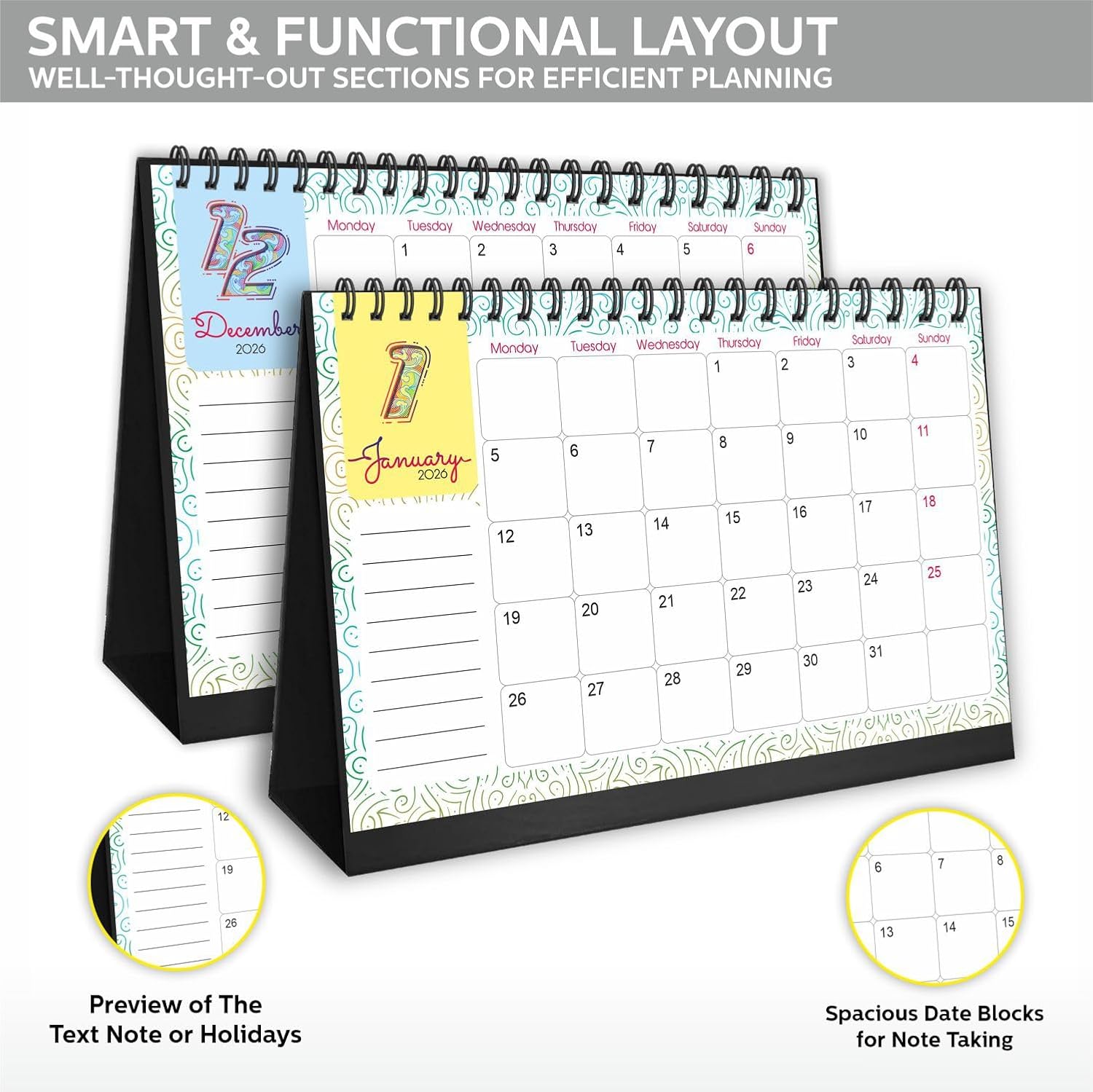 Desk Dated Calendar 2027