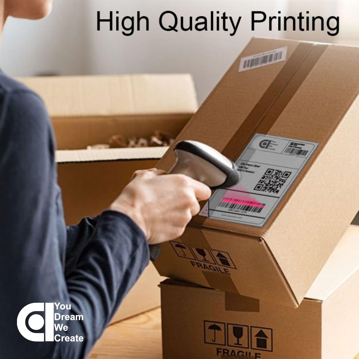 Thermal Printer Paper- 400 Labels Per Roll (Pack Of 4)