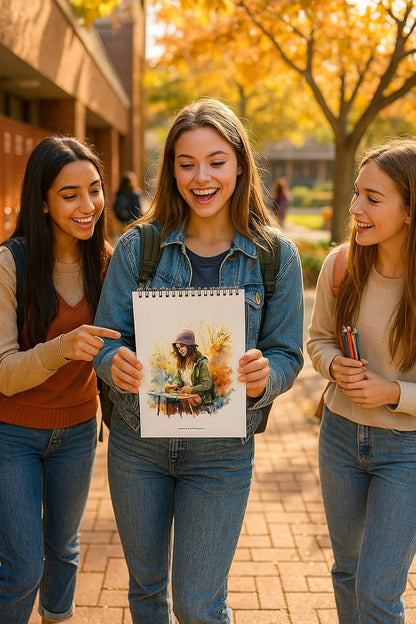 Watercolour Book | A5 Size 24 Perforated Pages | 300 GSM, Bleed-Free Paper | Wiro Bound, Lay-Flat Design | Ideal for Watercolour, Acrylic, Mixed Media & More