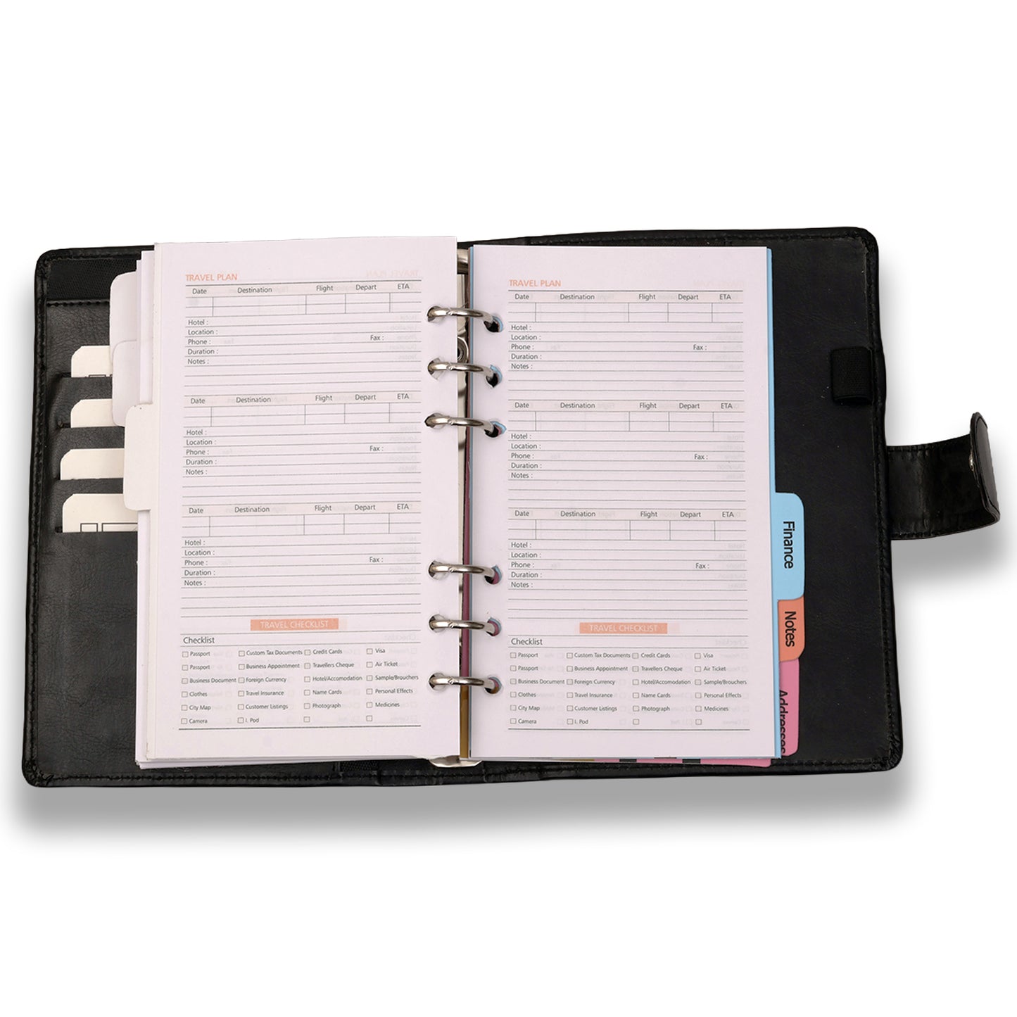 Black Corporate Faux Leather Diary 2026 Journal Planner For Daily Use