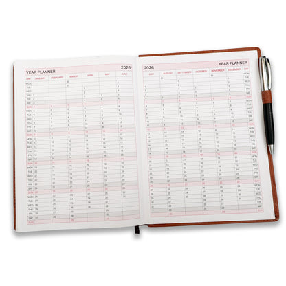 Brown 2026 Dated Appointment Book & Planner Journal Diary