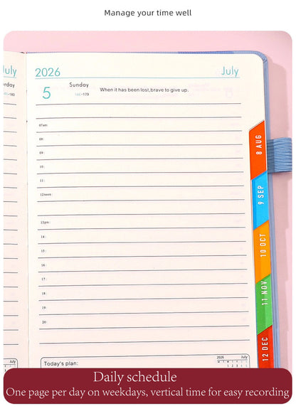 A5 2026 Planner Daily Calendar Weekly to Do List Notebook with Goal & Habit Tracker Organizer, A5 Weekly Planner Notebook