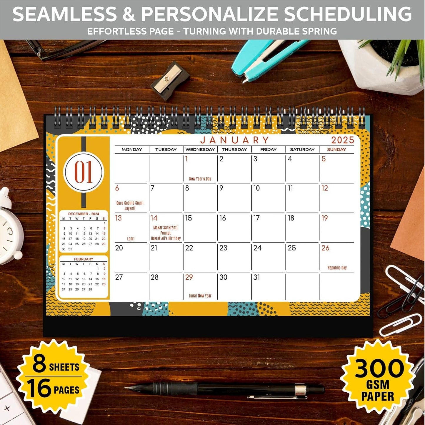 Desk Calendar 2025 Planner