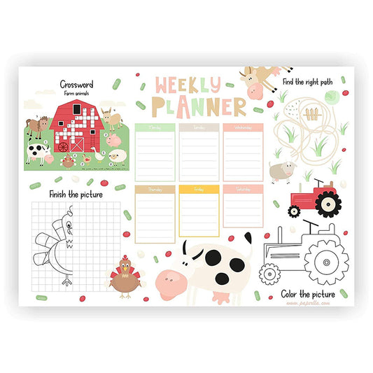 Weekly Planner Writing Pad/Little Explorer Space Fun Activity Notepad for Daily, Weekly to Do List